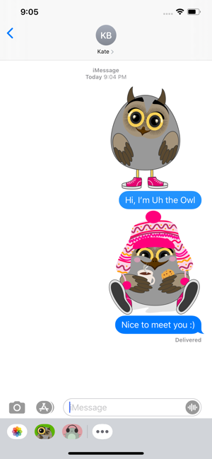 Owl Uh stickers for iMessage(圖2)-速報App