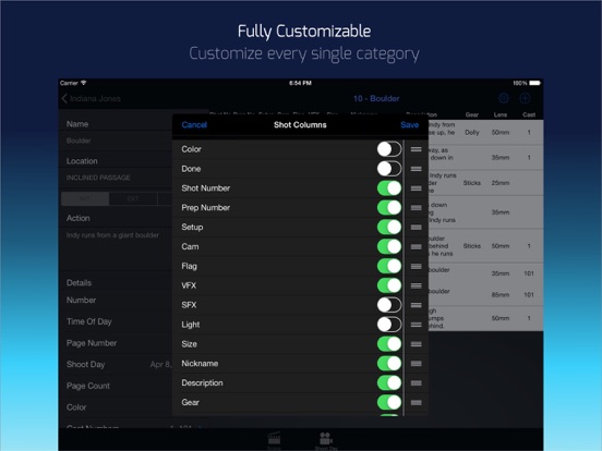 Shot Lister - Film set schedule tool for Directors screenshot