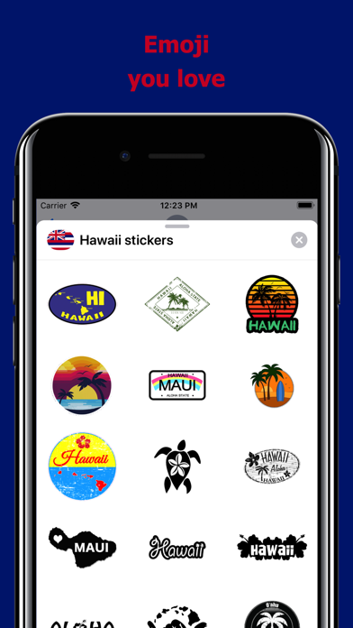 Hawaii emoji - USA stickers screenshot 2