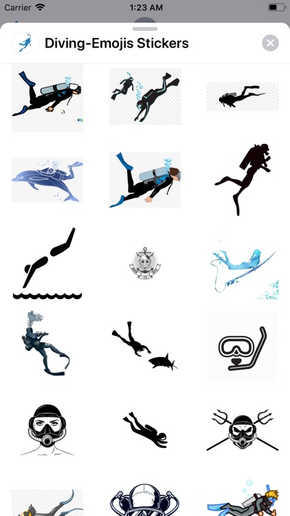 Diving-Emojis Stickers