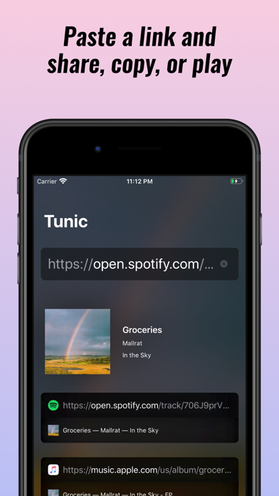 Tunic: Convert music links screenshot 2