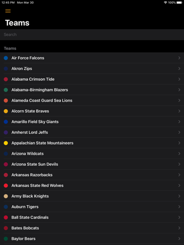 College Football Database screenshot 2