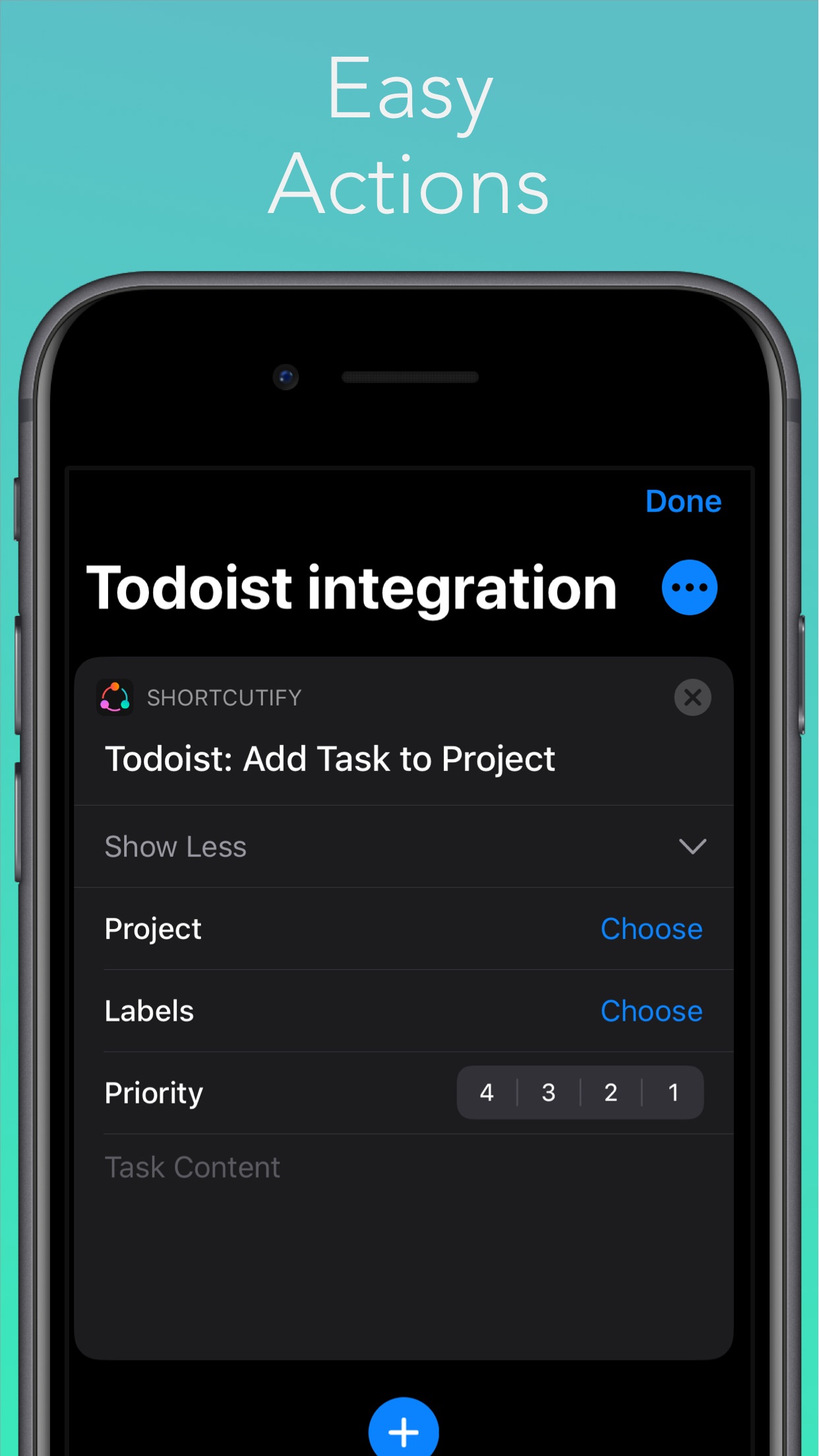 Screenshot do app Shortcutify