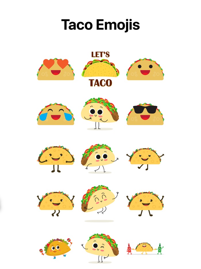 Naughty Tacos Stickers Emojis