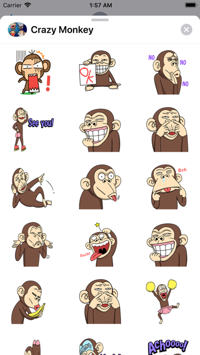 Crazy Funny monkey Stickers screenshot 2