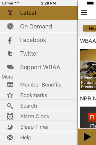 WBAA Public Radio App - náhled