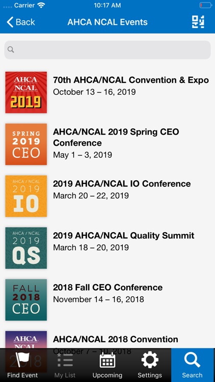 AHCA NCAL Events
