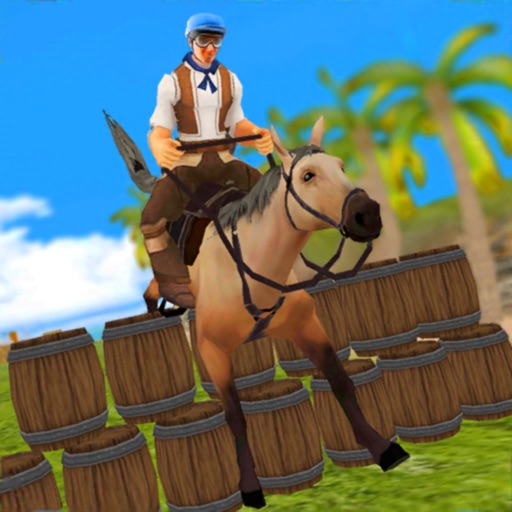 Jumping Horse Riding: 3d icon