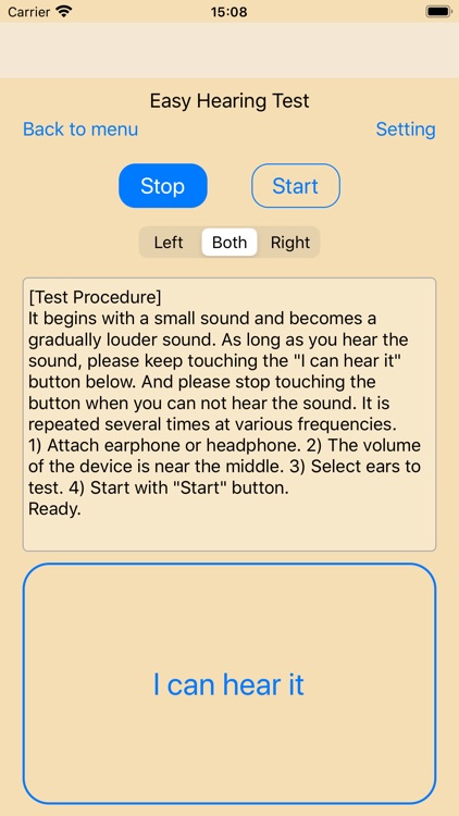 Easy Hearing Test