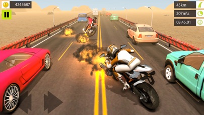 Highway Motor Bike Racing 3D screenshot 4