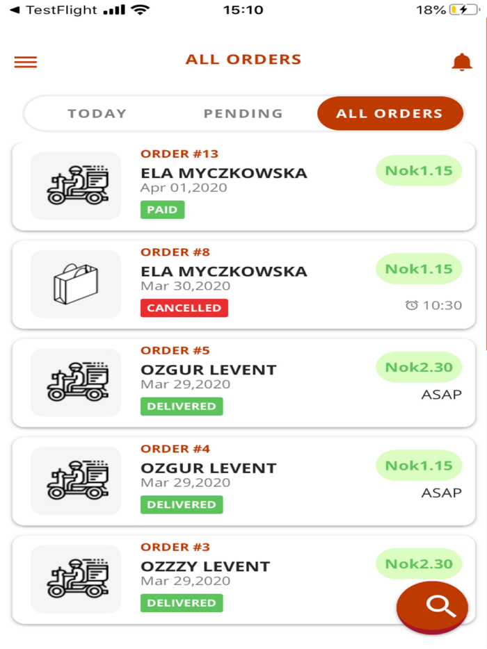 Onlineorder Merchant App