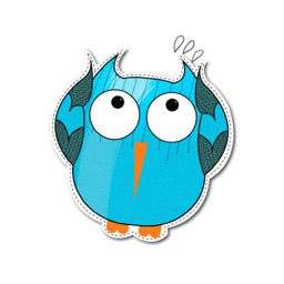 Blue Owl Fukuro Stickers by Vincent Vuong