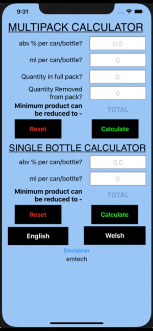 MUP Wales Calculator