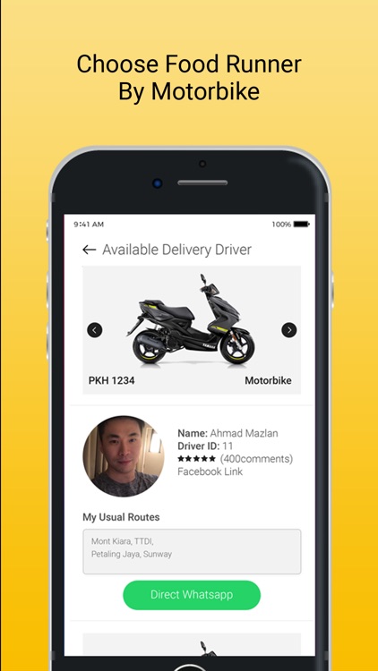 Food Taxi Delivery Runner Job