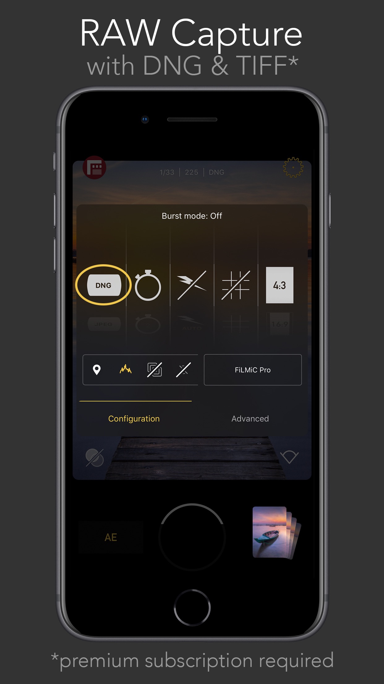 Screenshot do app FiLMiC Firstlight: App de foto