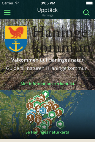 Haninges Naturkarta - náhled