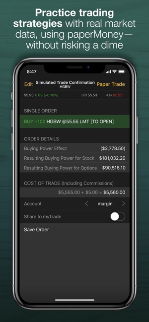 mobile app paper trading