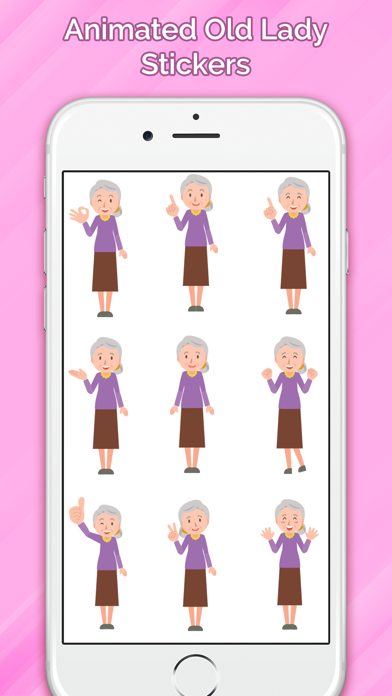 Old Lady Stickers Animated screenshot 3