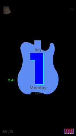 Game screenshot GuitarSilhouetteCalendarLite mod apk