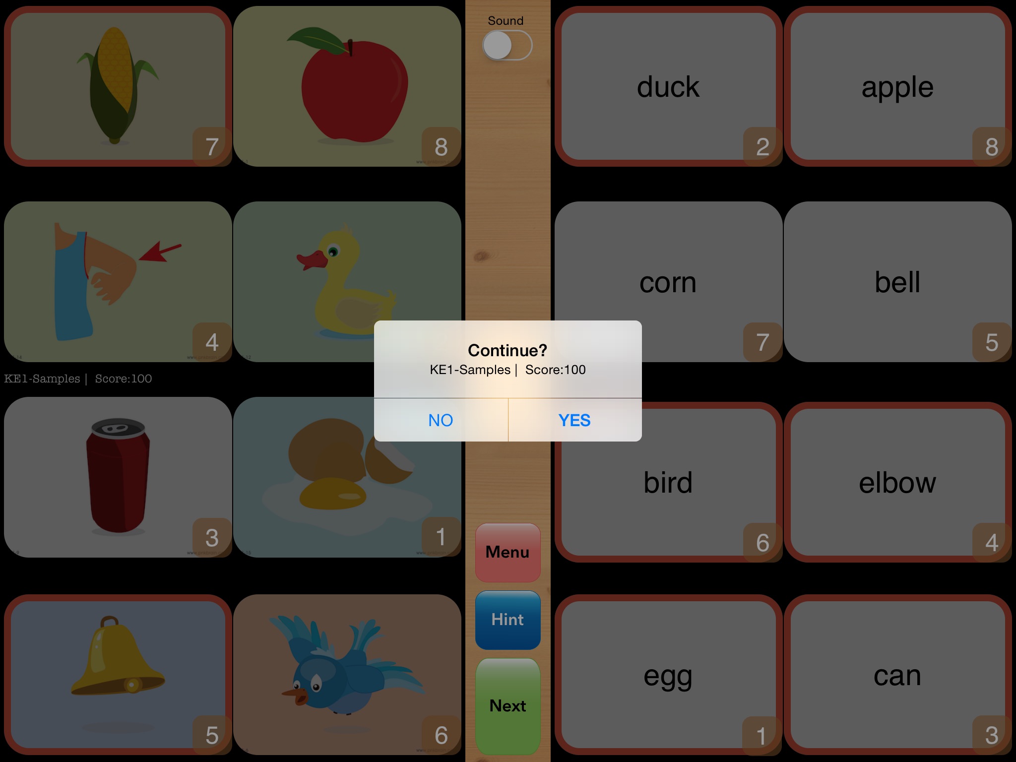 KE-Test: Kindy English Vocab screenshot 3