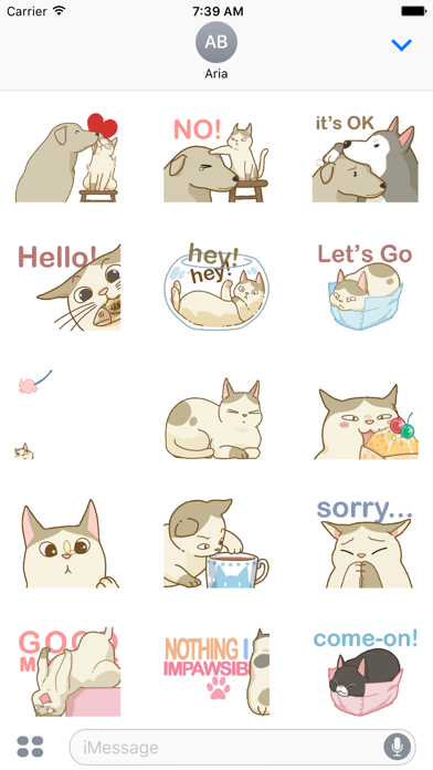 Cute Cat And Friends Stickers screenshot 2