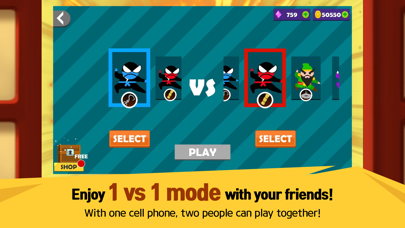 Jumping Ninja Battle - 2Player screenshot 3