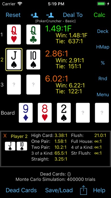 PokerCruncher - Lite - Poker Odds Calculator Screenshot 3