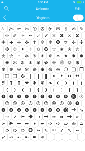 Unicode Map and Code Table for iPhone - APP DOWNLOAD