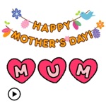 Animated Happy Moms Day Icon