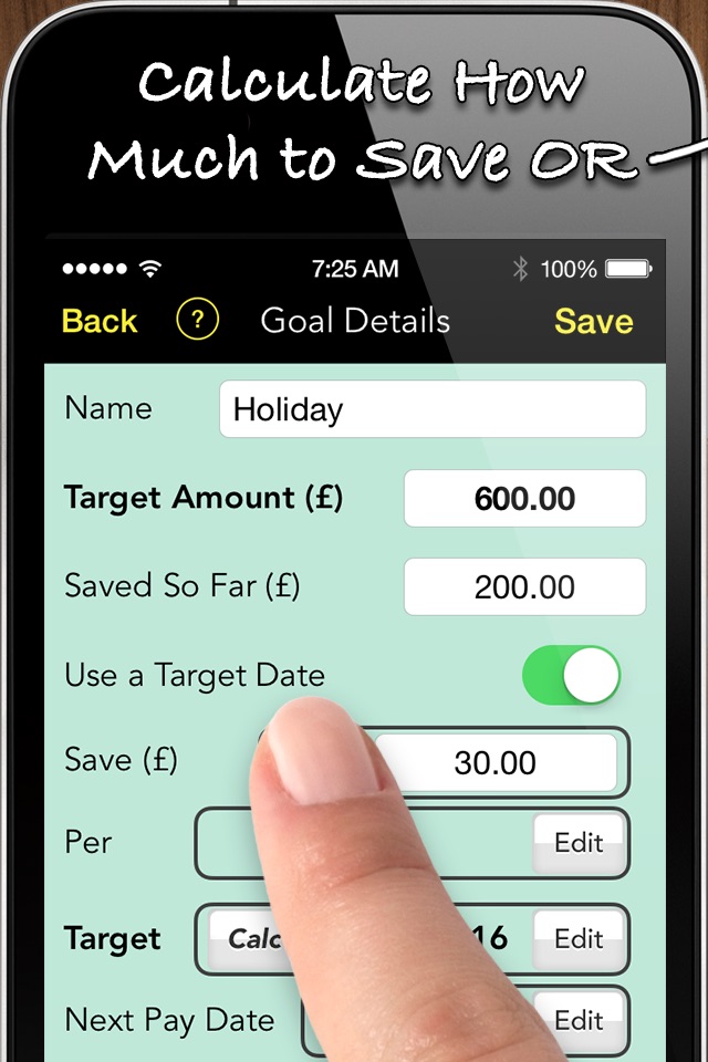 Savings Goals Pro screenshot 2