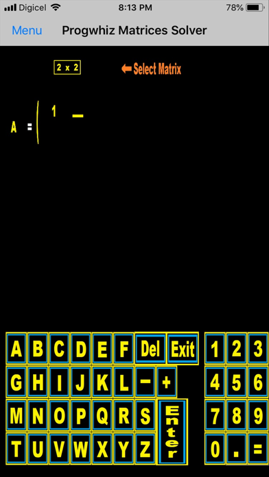 Progwhiz Matrices Solver screenshot 2