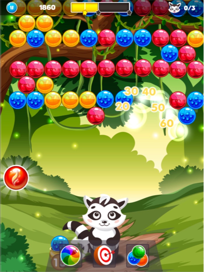 Shoot Bubble - Raccoon Babies