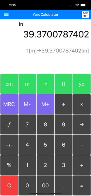 Yard Calculator -yard conv-