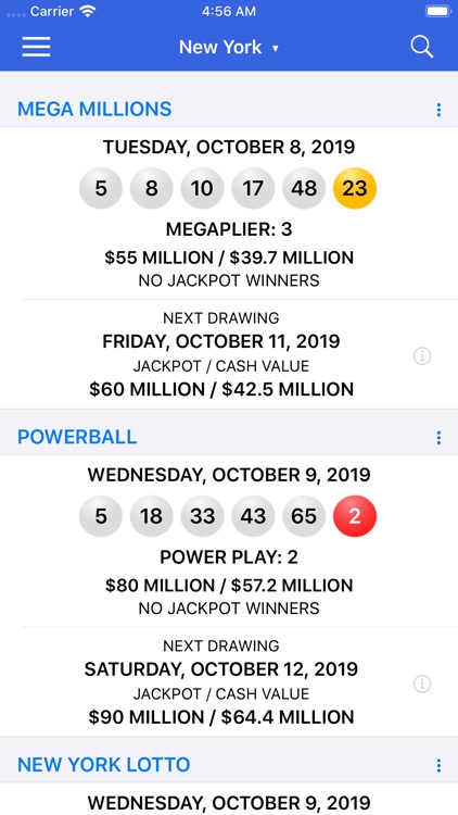 Lotto Results + Lottery in US