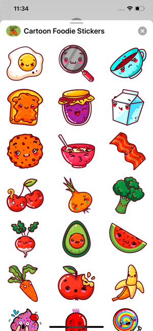 Cartoon Foodie Stickers(圖2)-速報App