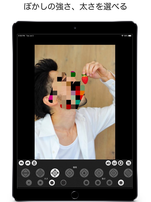 モザイク ぼかし モザイク加工アプリ をapp Storeで