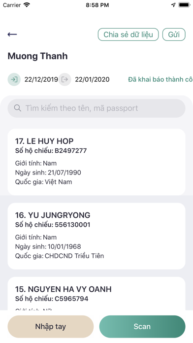 Khai báo tạm trú screenshot 4