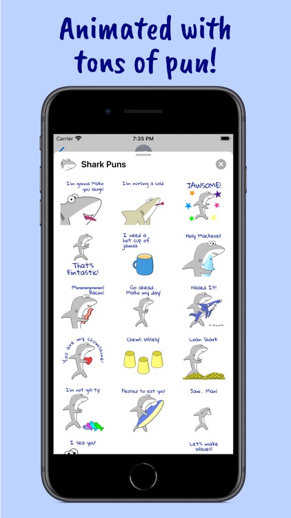 Shark Puns Animated Stickers