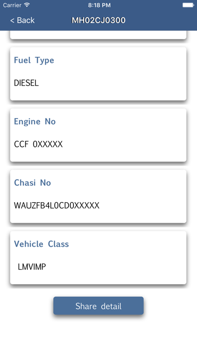 RTO Vehicle Registration Info screenshot 3