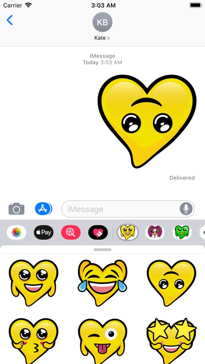 Yellow Hearts stickers