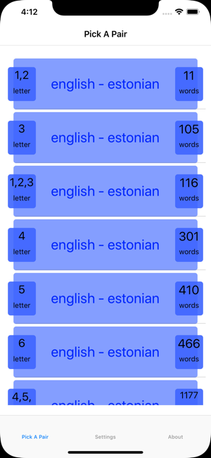 PickAPair Estonian - English