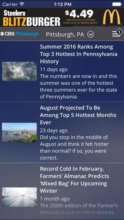 CBS Pittsburgh Weather screenshot-4