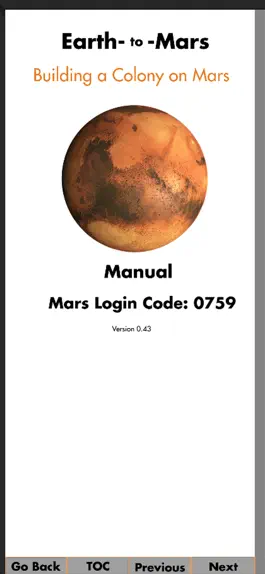 Game screenshot Earth To Mars Manual apk