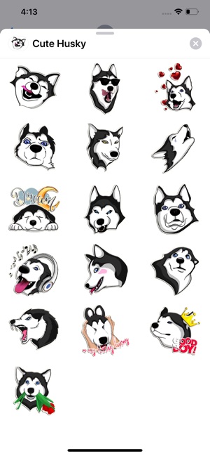 Cute Husky Sticker Pack(圖1)-速報App