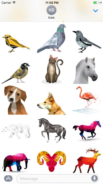 Polygonal Animal Stickers