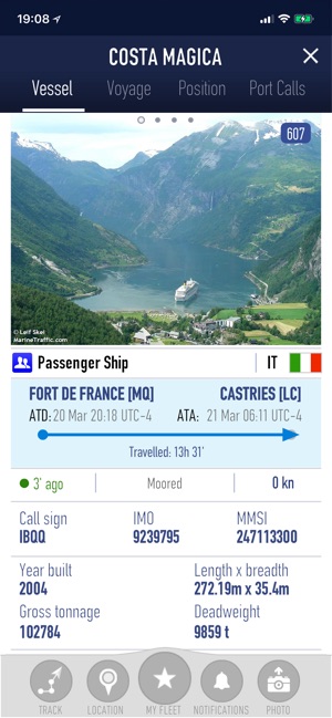 MarineTraffic - Ship Tracking Screenshot