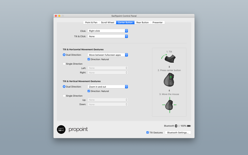 Swiftpoint Control Panel screenshot 3