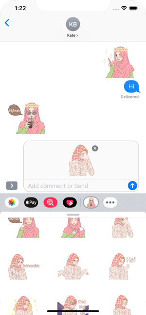 Hijab Girl Stickers iMessages(圖3)-速報App