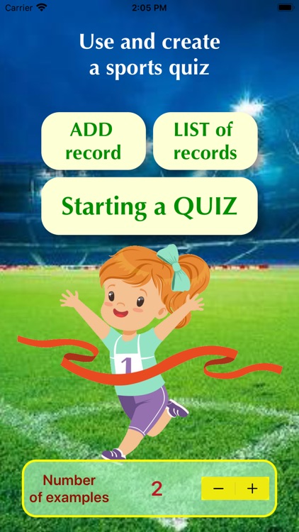 Use and create a sports quiz
