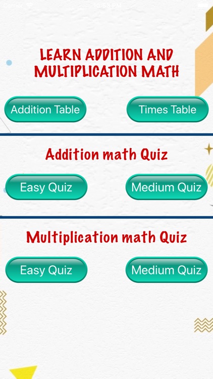 Addition & Multiplication math